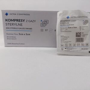 Kompres jałowy gazowy 5*5cm 20szt blister 17N 8W